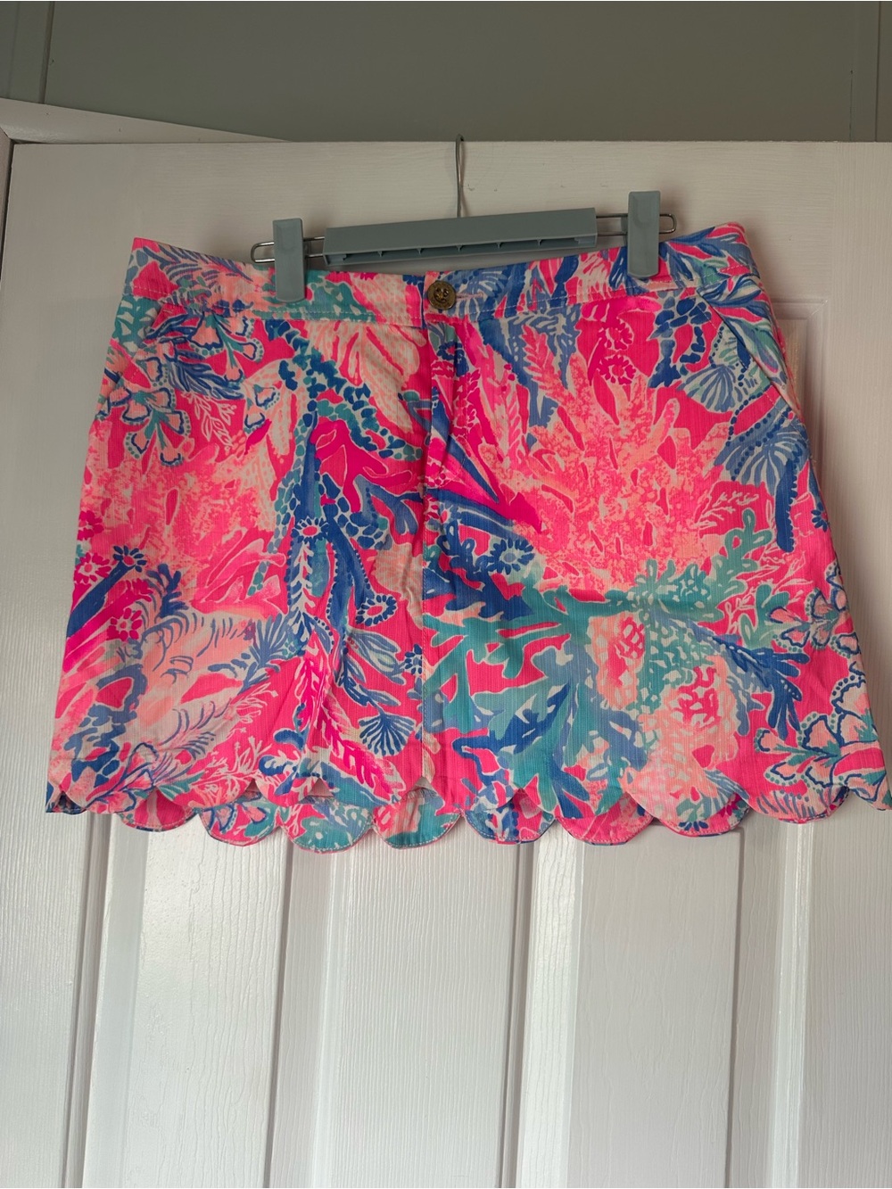Lilly Pulitzer Floral Scallop Hem Skort